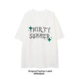 Xpkaeax оригинальный бренд Tide Buo Chao Drilling Drill Drill T -Shirts American Street Leisure Простые ветер колледжа лето