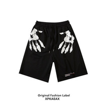 XPKAEAX original boomer hand printed shorts mens 2021 new trends Summer loose hip hop 50% pants