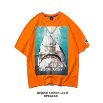 XPKAEAX Original Fashion Brand Design Sense Small Crowd Fried Street Summer Dress Necklace T Men and Women Same Hip Hop Fashion Short Pomelo