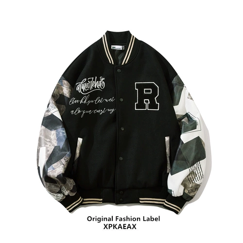 Xpkaeax оригинальный бренд Tide Vintage American Retro Baseball Blessing Мужчины и женщины 2021 Новая весенняя осень пара баклажанов