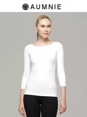 AUMNIE Aomini Pleasant T-shirt Women's seven-point sleeve sports fitness yoga suit shaping slim without chest pad top