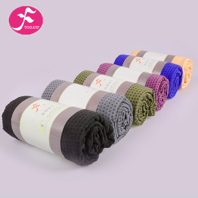 Yifan solid color environmental protection silicone non-slip particles cloth towel Sweat absorption no odor moisture-proof extended yoga mat