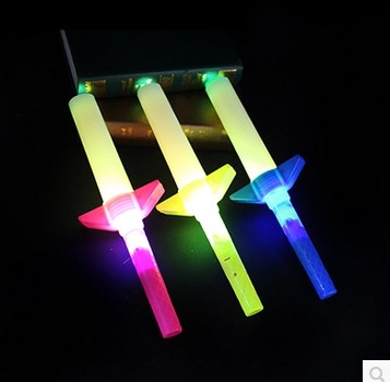 Four-quarter glowing bars music shrinkable rainbow rod flash stretching fluorescent loud stall night market hot selling
