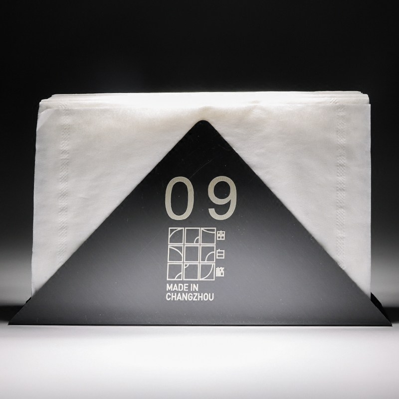 Triangle electroplated black titanium stainless steel paper towel holder Restaurant vertical paper towel clip Hotel café special storage