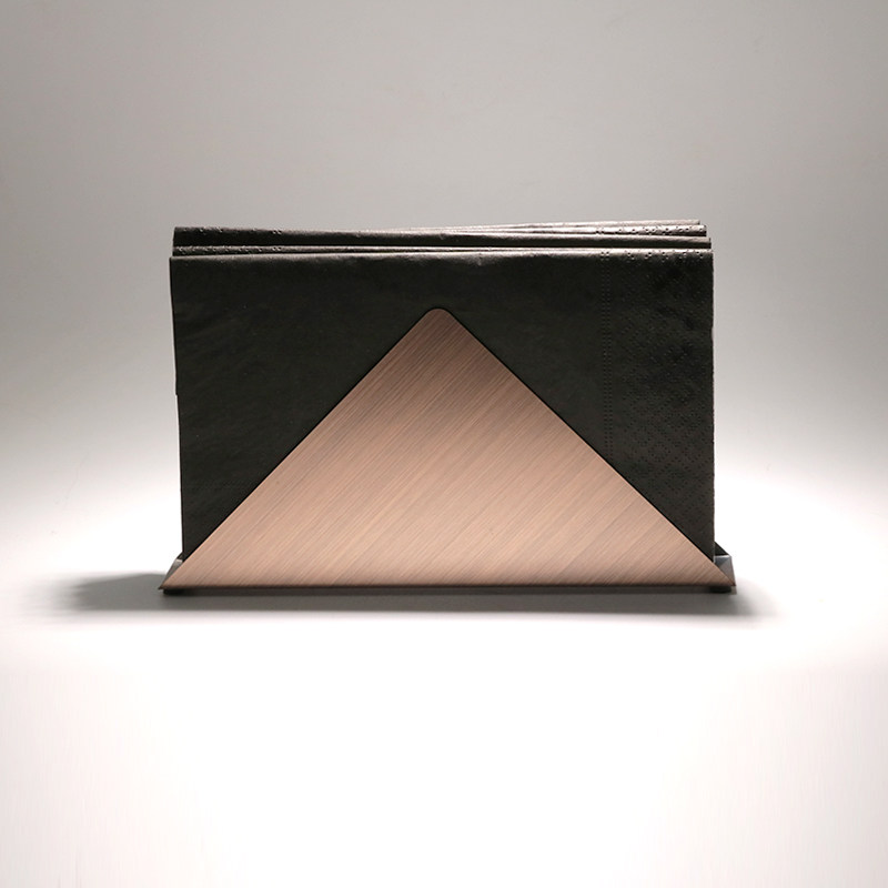 Triangle Red Ancient Bronze Qinggu Bronze Restaurant Hotel Coffee Shop Table Standing Paper Towel Holder Letter Paper Towel Holder Containing-Taobao