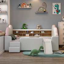 Modern minimal pink cloud bed for childrens beds cartoon network red fence bed with bookshelves