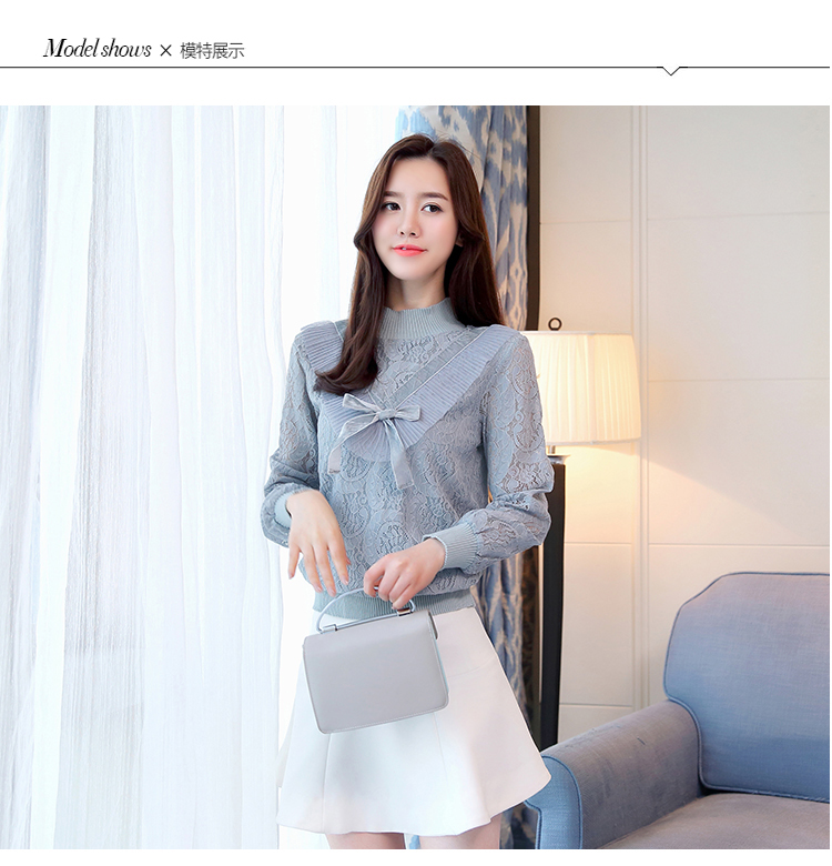 Áo sơ mi nữ 2018 phổ biến mới dành cho nữ áo chất lượng siêu đẹp áo sơ mi voan nơ cổ - Áo sơ mi chiffon ren áo sơ mi cộc tay nữ