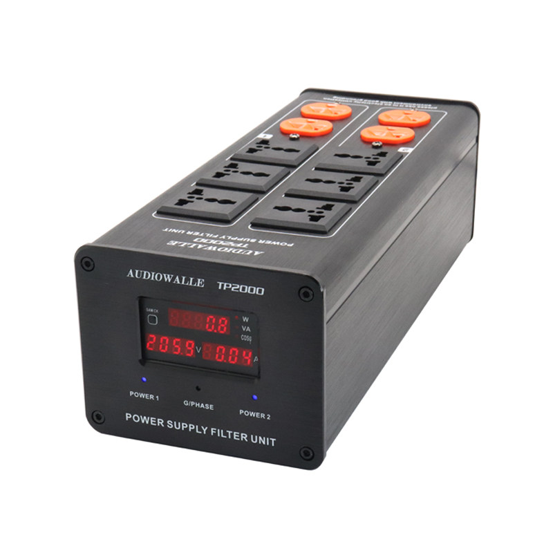 AUDIOWALLE TP2000 Power FILTER Socket Power purifier LED display GROUND phase