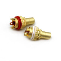 Advanced sand gold RCA Lotus socket DAC pre-amplifier chassis audio signal input terminal