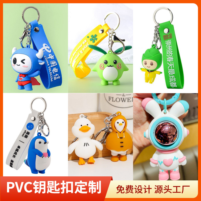Custom Pvc Soft Rubber Keychain 3D Pendant Cartoon Doll Figurine Peripheral Custom-Made with Company Logo Custom Pvc Soft Rubber Keychain 3D Pendant Cartoon Doll Figurine Peripheral Custom-Made with Company Logo
