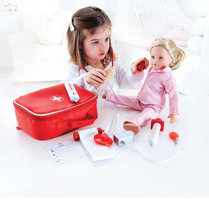 Hape Petty doctor bag 3 + years old baby male girl emulation of children posing as family wine prep intelligence toy sets group