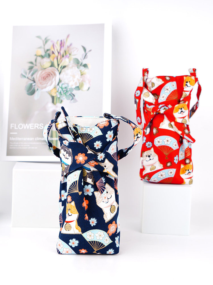 Yuanyi handmade cup cover Thermos cup cover Protective cover Glass portable with rope universal cute anti-scalding and anti-drop customization