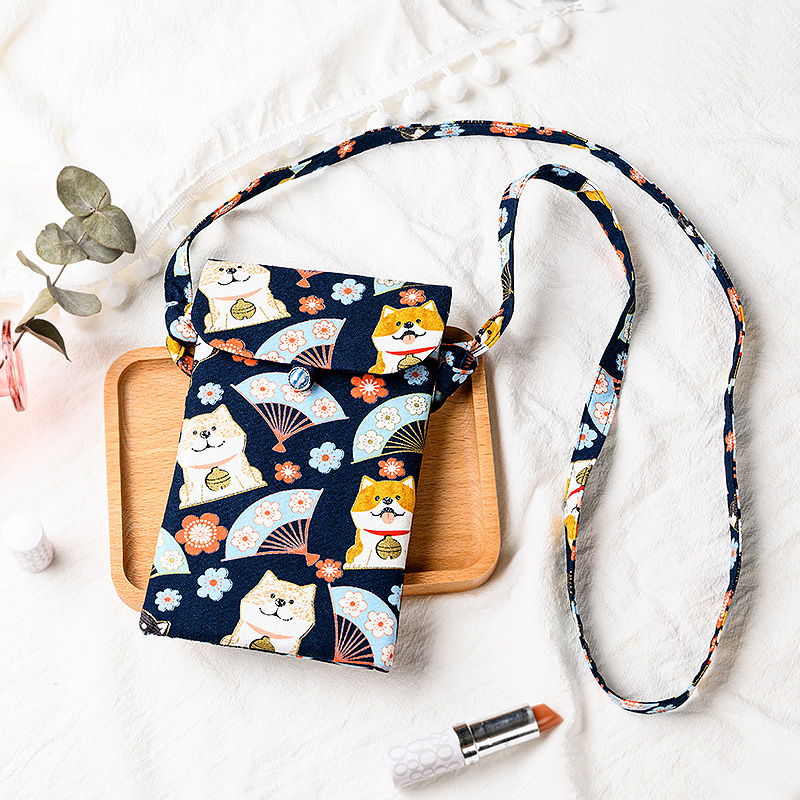 Yuan Art Mobile Phone Bag Women's Slanted Mini Bag Bag Cute Little Fresh 100 Hitch Vertical single shoulder portable zero wallet