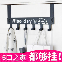 Door rear adhesive hook rack non-perforated iron door back hanger adhesive hook Strong load-bearing clothes hanger hook