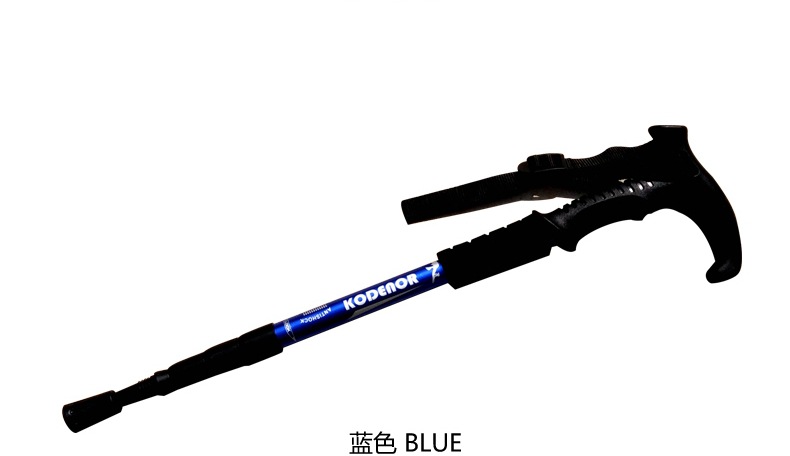 Có thể điều chỉnh sợi carbon ngoài trời gấp trekking cực mạnh thời trang nhiều màu hợp kim không phai màu phụ kiện thu nhỏ khay tuyết - Gậy / gậy 	cây chống gậy cho người già	