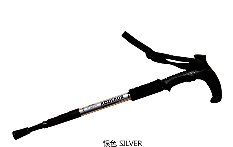 Có thể điều chỉnh sợi carbon ngoài trời gấp trekking cực mạnh thời trang nhiều màu hợp kim không phai màu phụ kiện thu nhỏ khay tuyết - Gậy / gậy 	cây chống gậy cho người già	