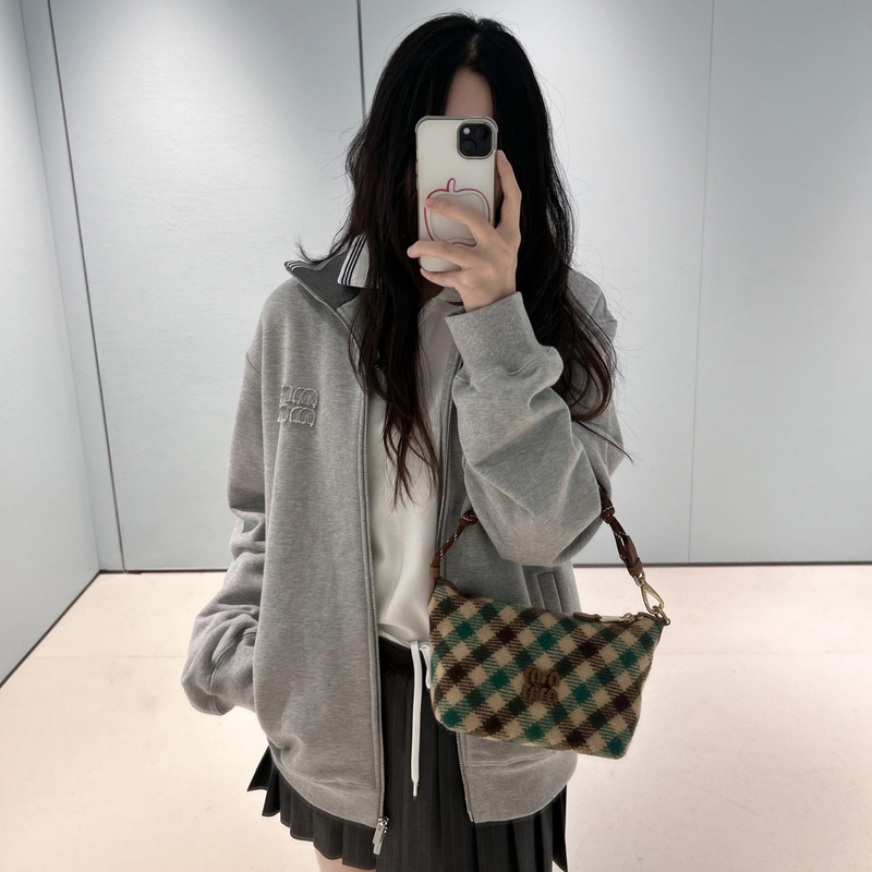 Shenzhen Nanyou 100% Cotton Terry Fabric Light Gray Webbing Stand Collar Zipper Sweatshirt Jacket 25 Autumn/Winter