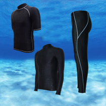 Shark skin waterproof quick-drying Diving Snorkeling surf jellyfish suit men and women split long sleeve trousers sunscreen swimsuit tight