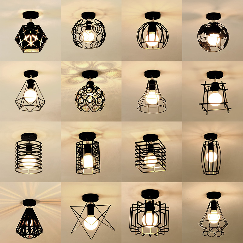 Nordic Suction Lights Creativity Corridor Walk Road Lamp Genguan Door Hall Balcony Fitting Room Bookroom Bedroom Light Iron Art Lamps