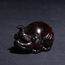 Unicorn beast auspicious Nafu Indian small leaf red sandalwood hand carved mahogany handmade crafts