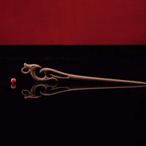 Laoshan Sandalwood Phoenix Plum Hairpin Women Joker Hair Hanfu Simple Retro Mid-Autumn Gift Ancient Wind Wood Hairpin