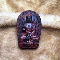 Hainan yellow rosewood big day Tulai Bodhisattva mahogany wood carving Buddha pendant necklace pendant necklace Buddha pendant handlebar