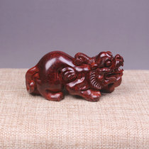 New Pixiu wood carving pendant Indian leaflet red sandalwood pendant handle play piece wood carving mahogany crafts