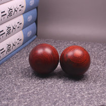 Red acid branch health care ball Elderly handball solid ball Solid wood handle play piece hand-held ball Mahogany handball fitness ball