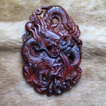 Hainan yellow rosewood flying dragon in the sky pendant mahogany animal twelve Zodiac handlebar pendant necklace dragon pendant