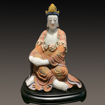 By hand Guanyin Guanyin Bodhisattva natural Han white jade sculpted raw stone whole material by hand engraving by hand