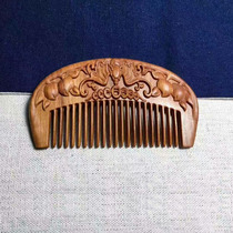 Laoshan sandalwood blessing wood comb Head comb Solid wood comb Handicraft wood comb Anti-static wooden comb