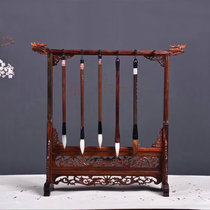 Laos red sour wood branch head brush hanging mahogany brush holder pen hanging antique pen frame four treasures