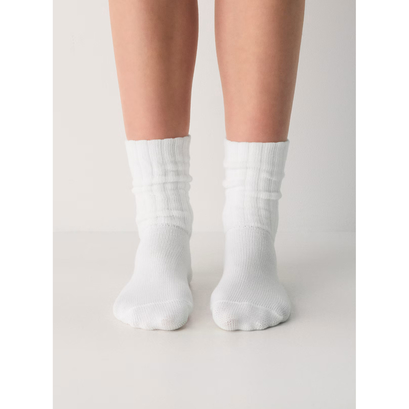 【Aritzia Tna】5 Pairs with Free Shipping! Sports Yoga Ribbed Casual All-Cotton Mid-Calf Women's Slouch Socks