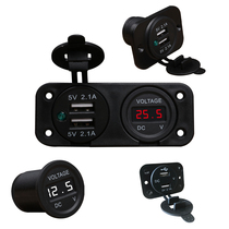 New car and motorcycle modified battery voltage monitor USB car charger 12v 24v Universal