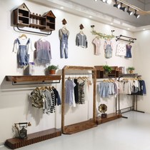 Wrought clothing rack clothing store hanger display rack floor-standing womens clothing store display Nakajima rack vintage clothes shelf