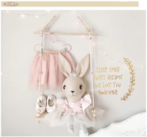 Clothing display stand Nordic Wall Wall ladder with plate decoration small pendant INS children decoration photo props