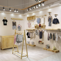 Clothing store shelf floor combination multifunctional European color clothing store shoe board childrens clothing store single wall-mounted frame