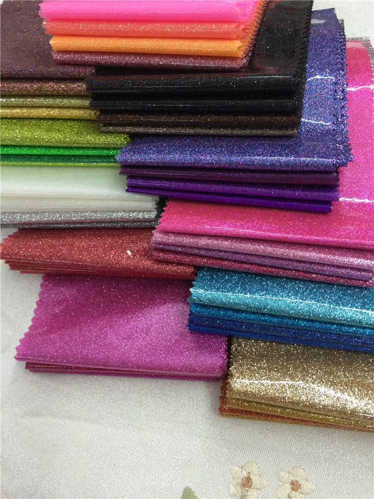 巴黎钻石格利特闪粉特殊皮革透明pvc鞋材装饰移门淘气堡皮革面料详情8