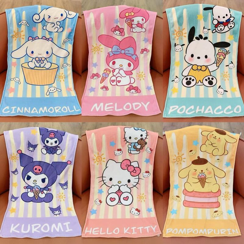Cartoon Household Small Towel, Children's Bath Towel, Absorbent Face Towel, Thickened Hand Towel, Sweat Towel, Beach Towel