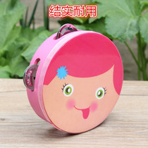 Kindergarten teacher uses percussion instrument hand bell Orff early education toy rattle children cartoon bell drummer