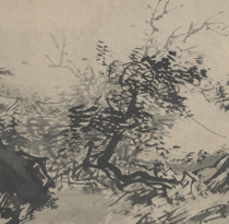 High-definition copy of Xia Guis fish and music scroll on the Qiujiang River flowers and birds landscape paintings traditional Chinese painting scrolls giclee prints