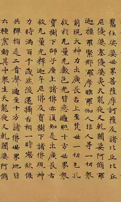 Dunhuang's posthartic book is written by the law. The twenty-first Brush Calligraphy copybook micro-spray replica