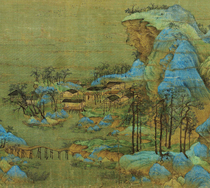 Wang Ximeng Thousand Miles of Rivers and Mountains Picture Scroll Traditional Chinese Painting Painting Scroll Art Student Picture Material Giclee Reproduction