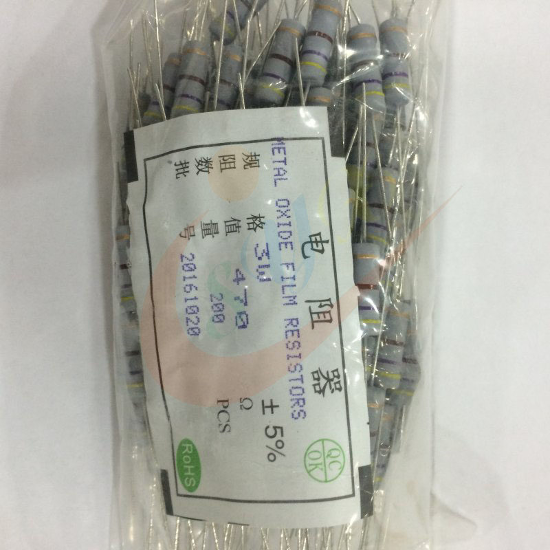 3W 3W accuracy 5% 430R 470R 470R 510R 560R Ohm color ring plug-in carbon film resistance