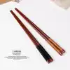 Japanese wooden tableware Red sandalwood Black brown tied wire wood chopsticks non-slip vintage environmental protection household goods tableware