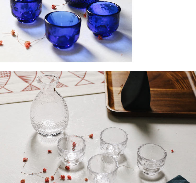 Búa nước kiểu Nhật Bản và ly rượu sake rượu vang đặt ly rượu vang ly uống rượu vang ocean