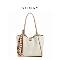 Mi Bai с коричневым [отправить шелковое орнамент шарф