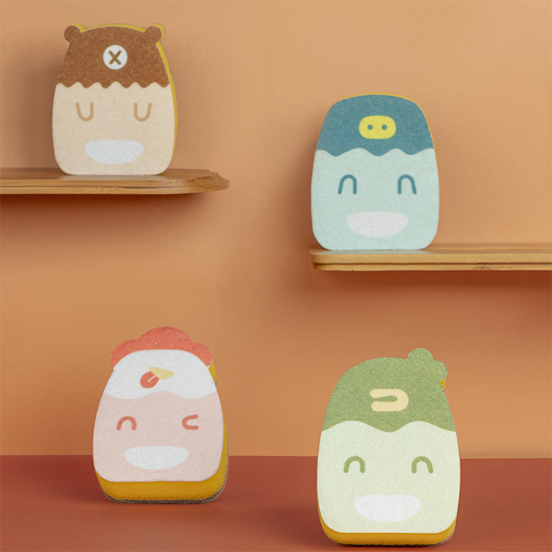 Dishwashing Decontamination Cleaning Sponge Block Cute Cartoon Home Kitchen Supplies Brushed Pan God's White Cloth Magic Rubs