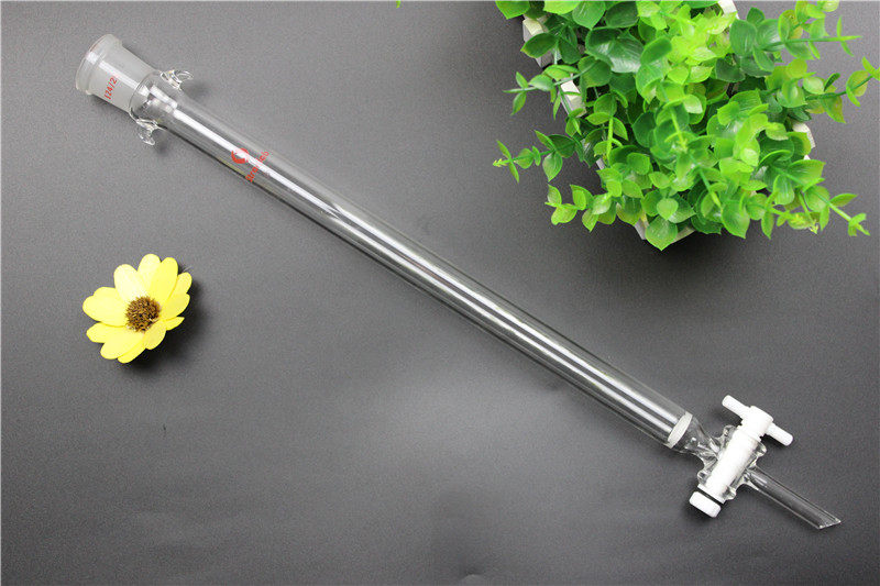 聚四氟活塞层析柱20*300 15*300色层分析柱 标口 磨口带砂芯定做