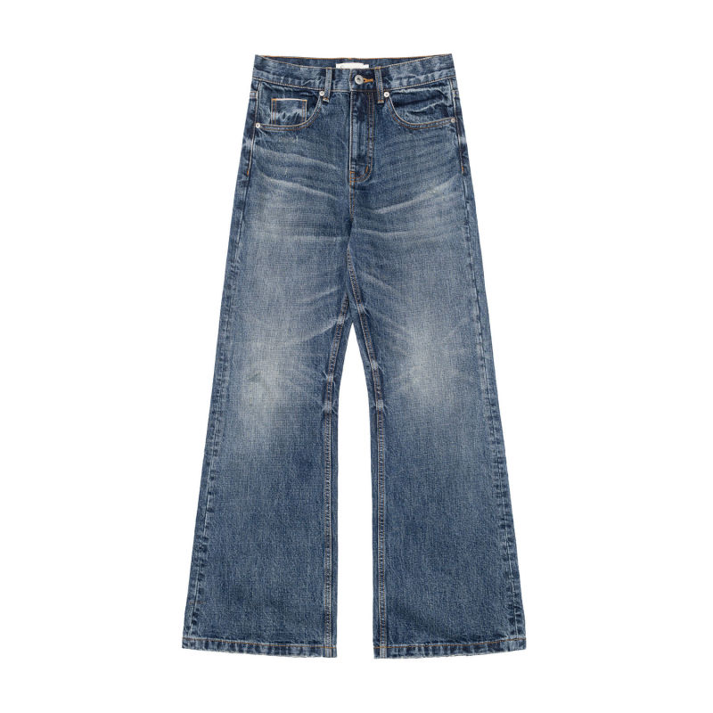 Suninwave 25Aw15.5Oz Okayama Selvedge Denim 646 Loose Fit Slightly Flared Washed Vintage Long Pants